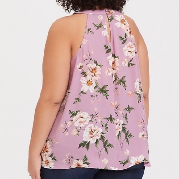 Torrid | Lavender Floral Georgette Tank | Size 2 - Picture 4 of 11